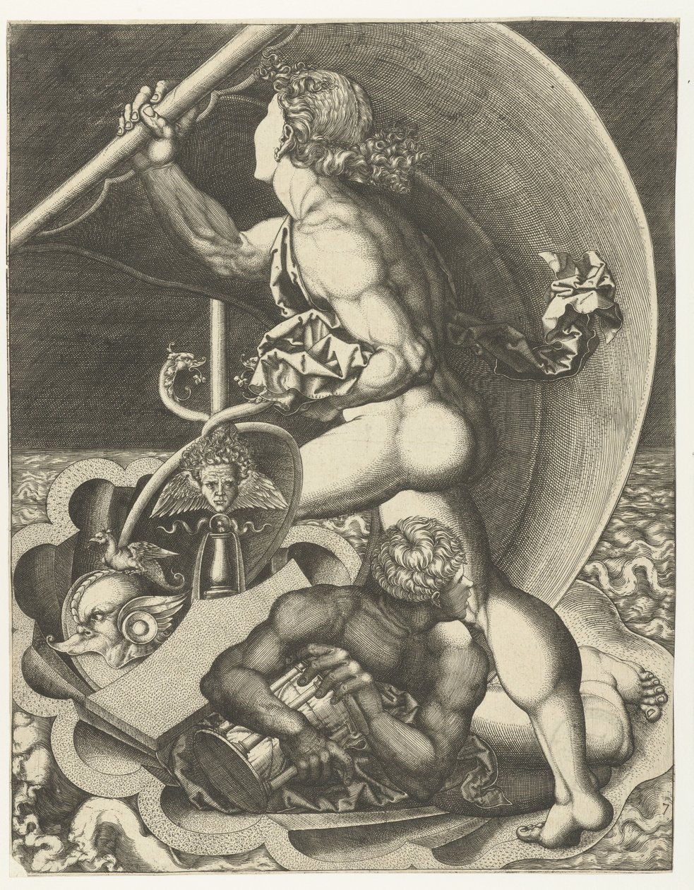 Allegorie van Tijd en Fortuin door Monogrammist AC