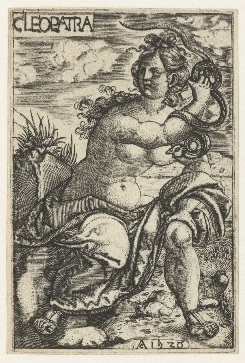 Cleopatra met slang door Monogrammist AC