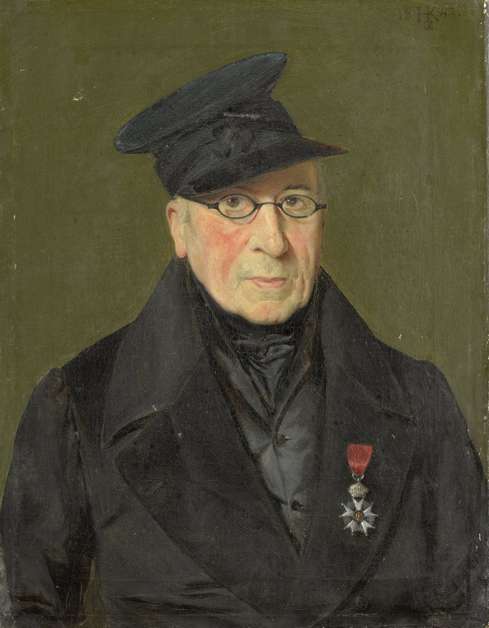 Pieter Janson (1765-1851). Schilder en etser, majoor der Kurassiers buiten dienst door Monogrammist HK (Nederland)