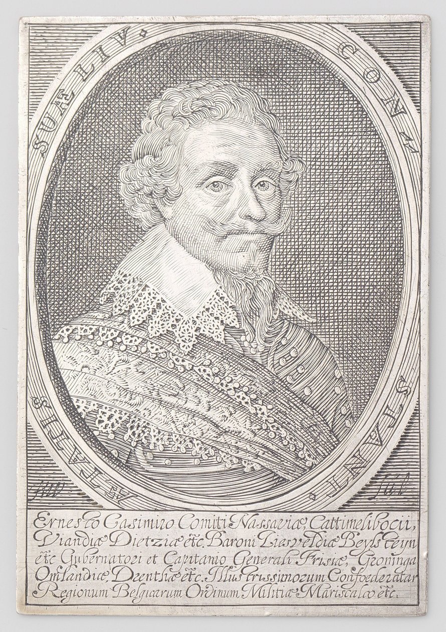 Portret van Ernst van Nassau door Monogrammist HW