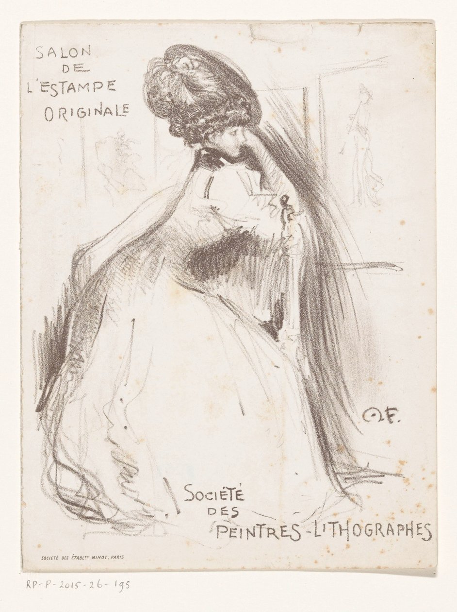 Uitnodiging voor een tentoonstelling met werk van Henri Fantin Latour in het Grand Palais door Monogrammist MF (Frankrijk)