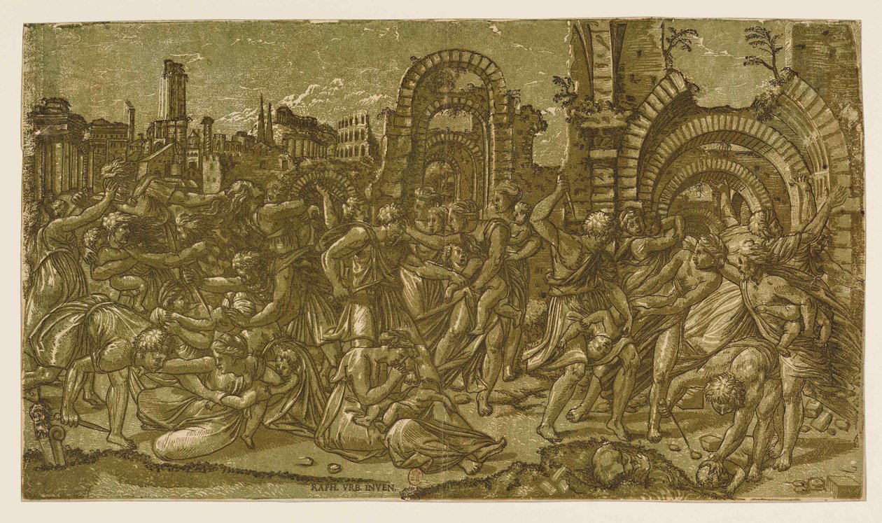 De Kindermoord na Raphael, 1544 door Monogrammist NDB