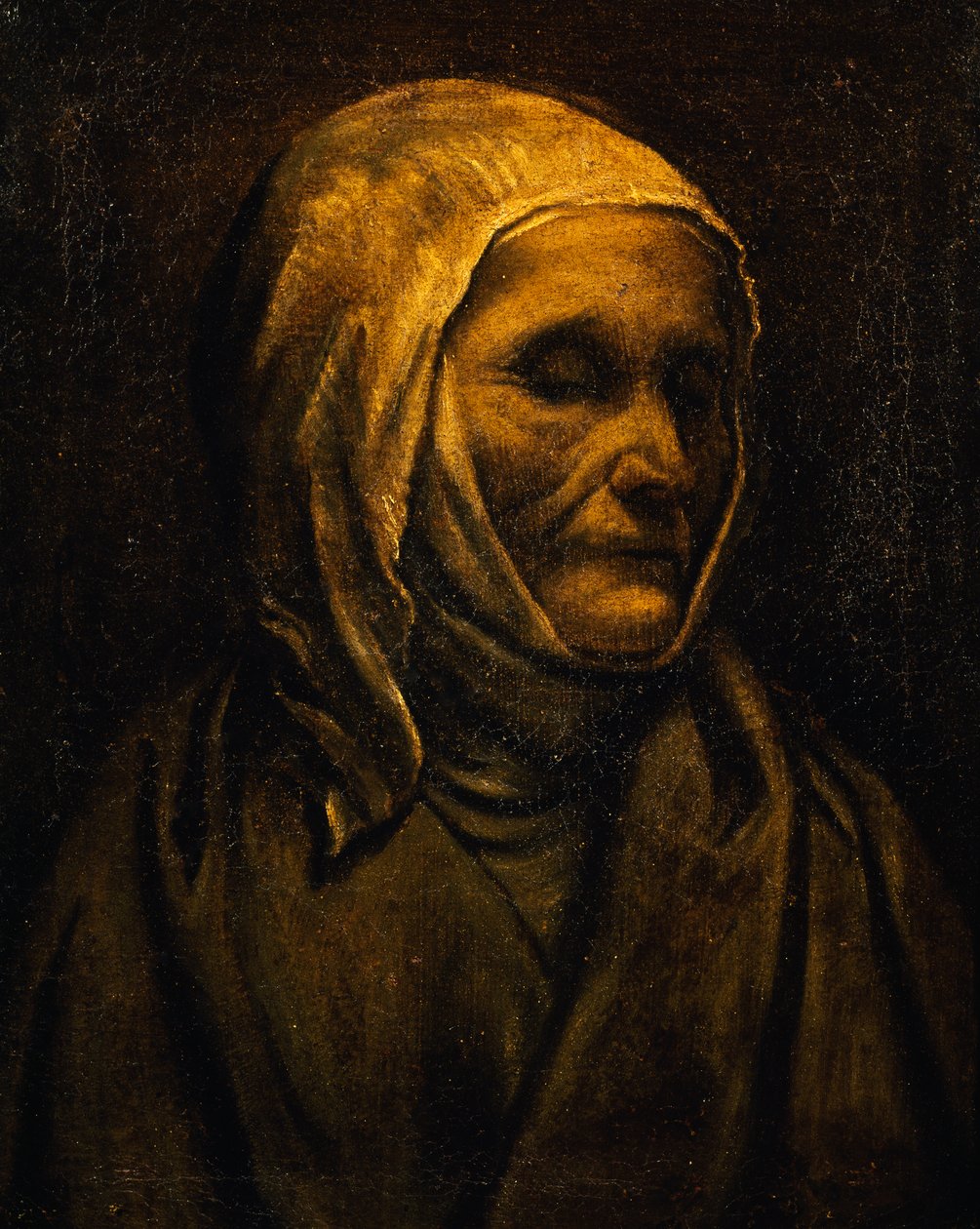 Portret van Sint Angela Merici door Moretto da Brescia
