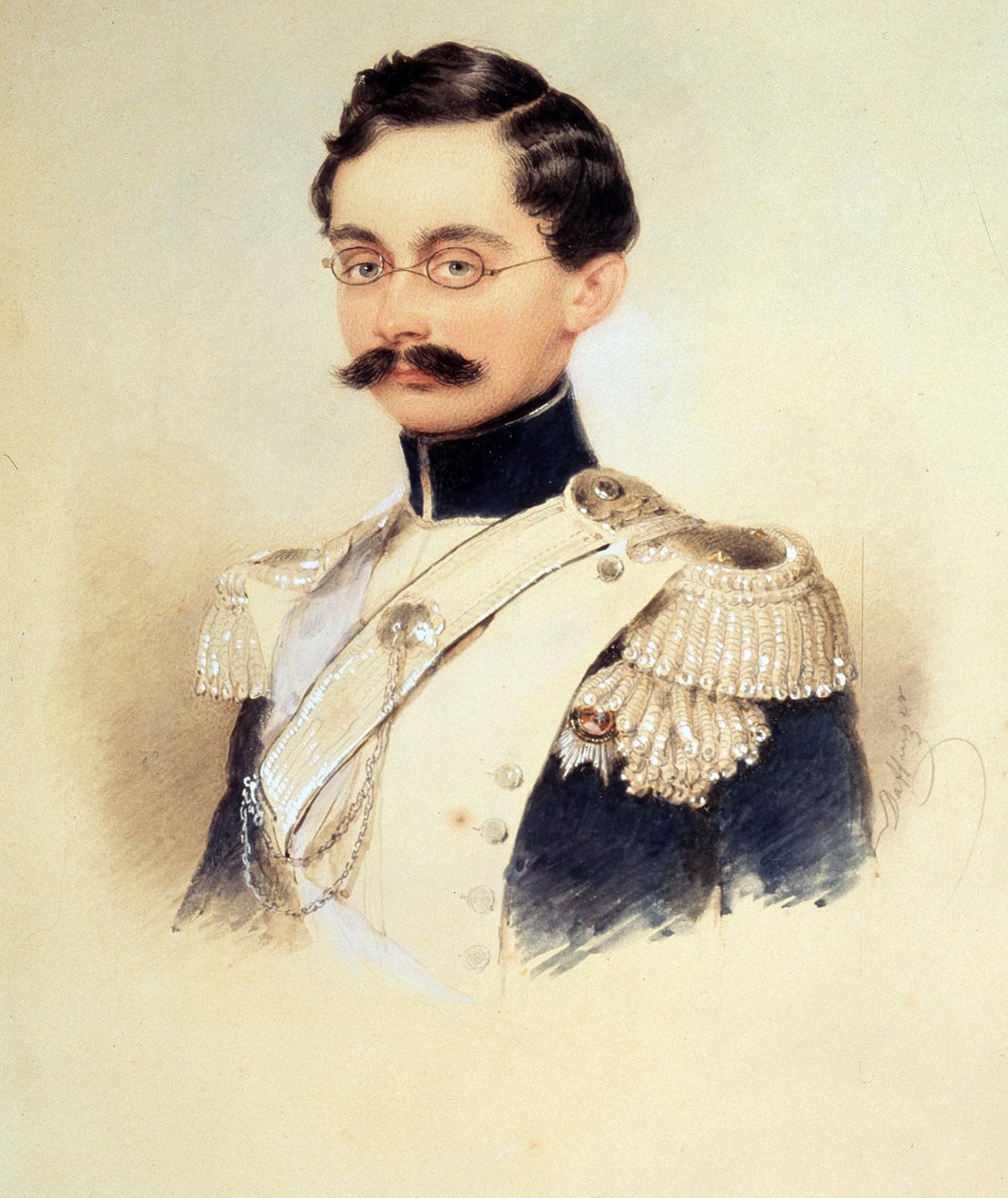 Portret van Adolphe I, Hertog van Nassau, Groothertog van Luxemburg 1817-1905, jaren 1840 door Moritz Michael Daffinger