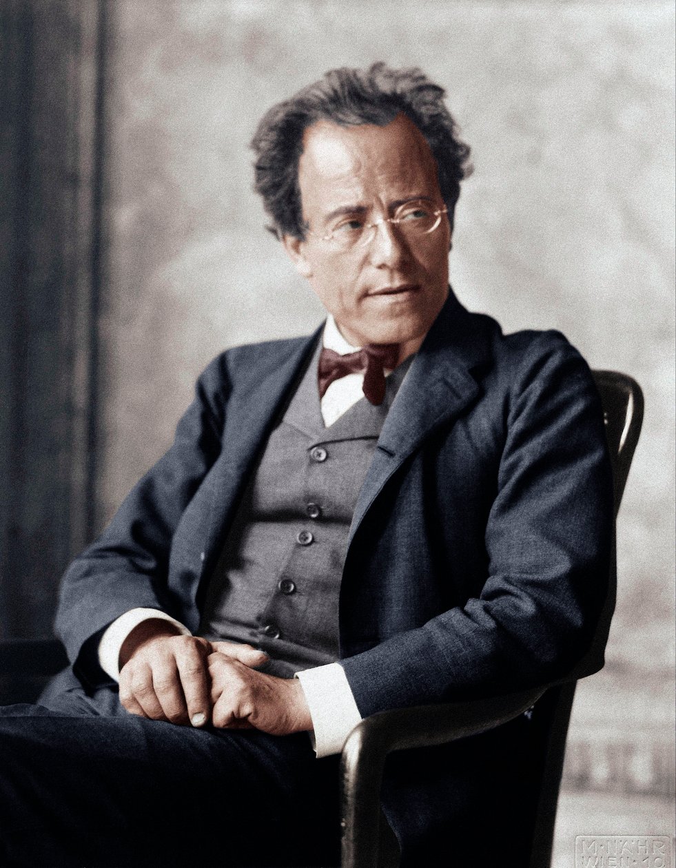 Gustav Mahler in het Weense Operahuis door Moritz Nähr