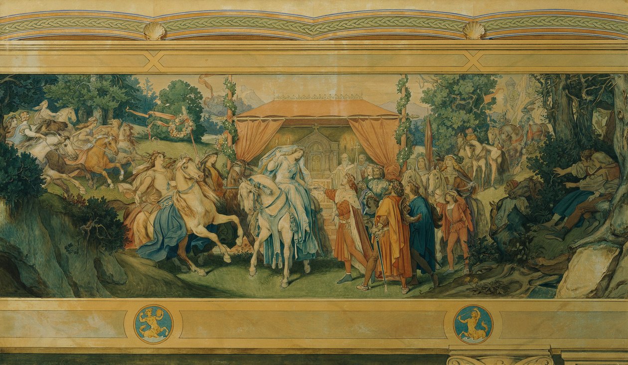 De mooie Melusine: III. De bruid door Moritz Ludwig von Schwind