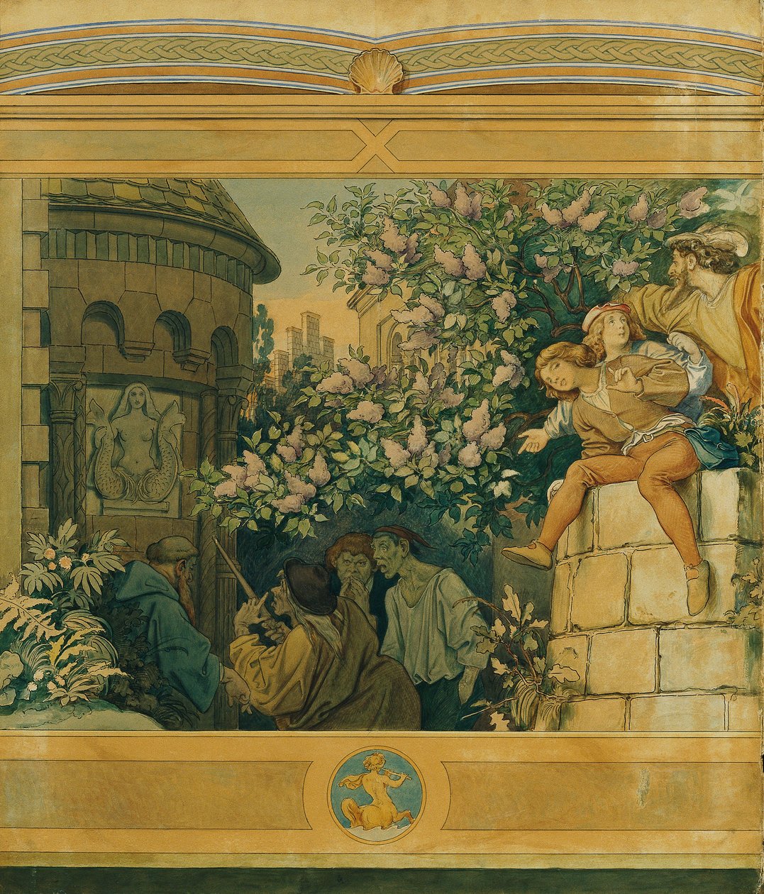 De mooie Melusine: VI. De boze tongen door Moritz Ludwig von Schwind