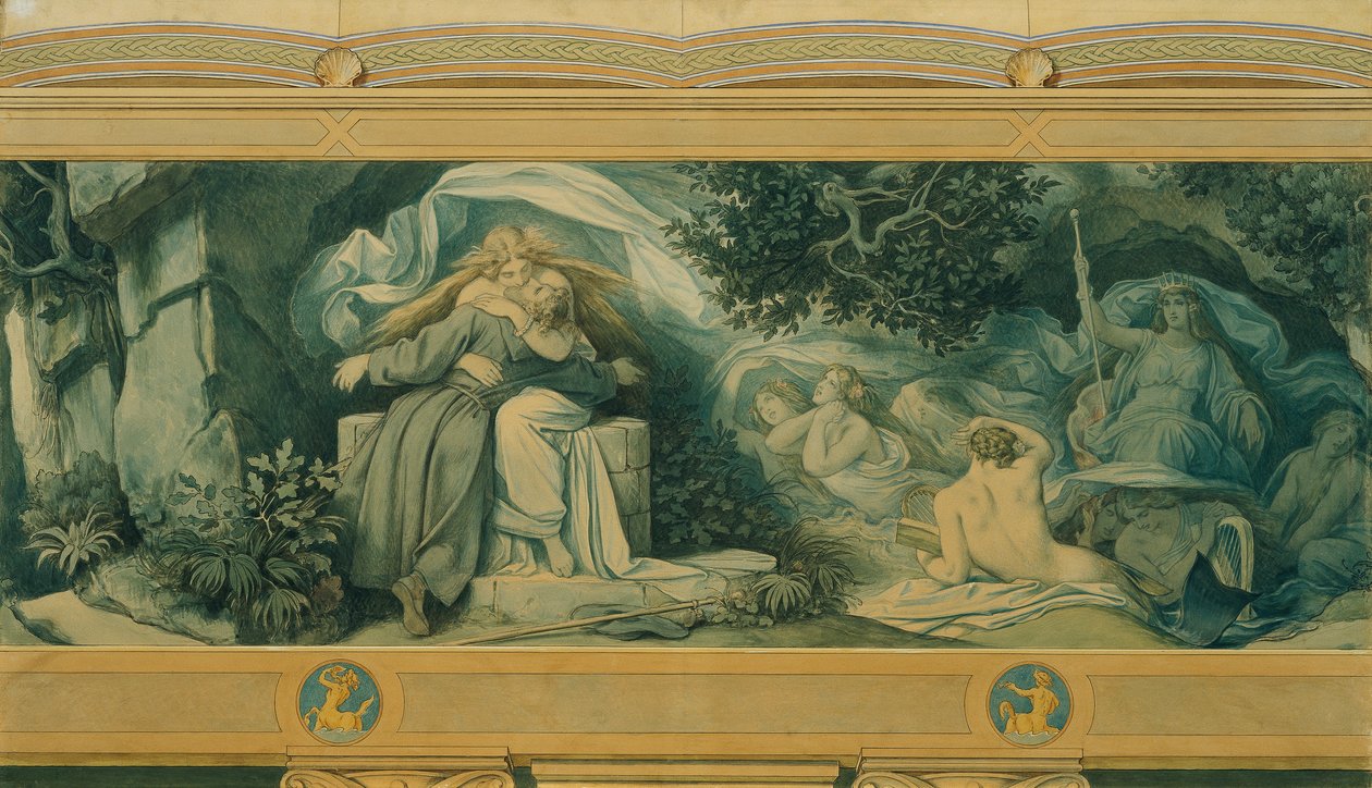 De mooie Melusine: X. Het terugvinden door Moritz Ludwig von Schwind