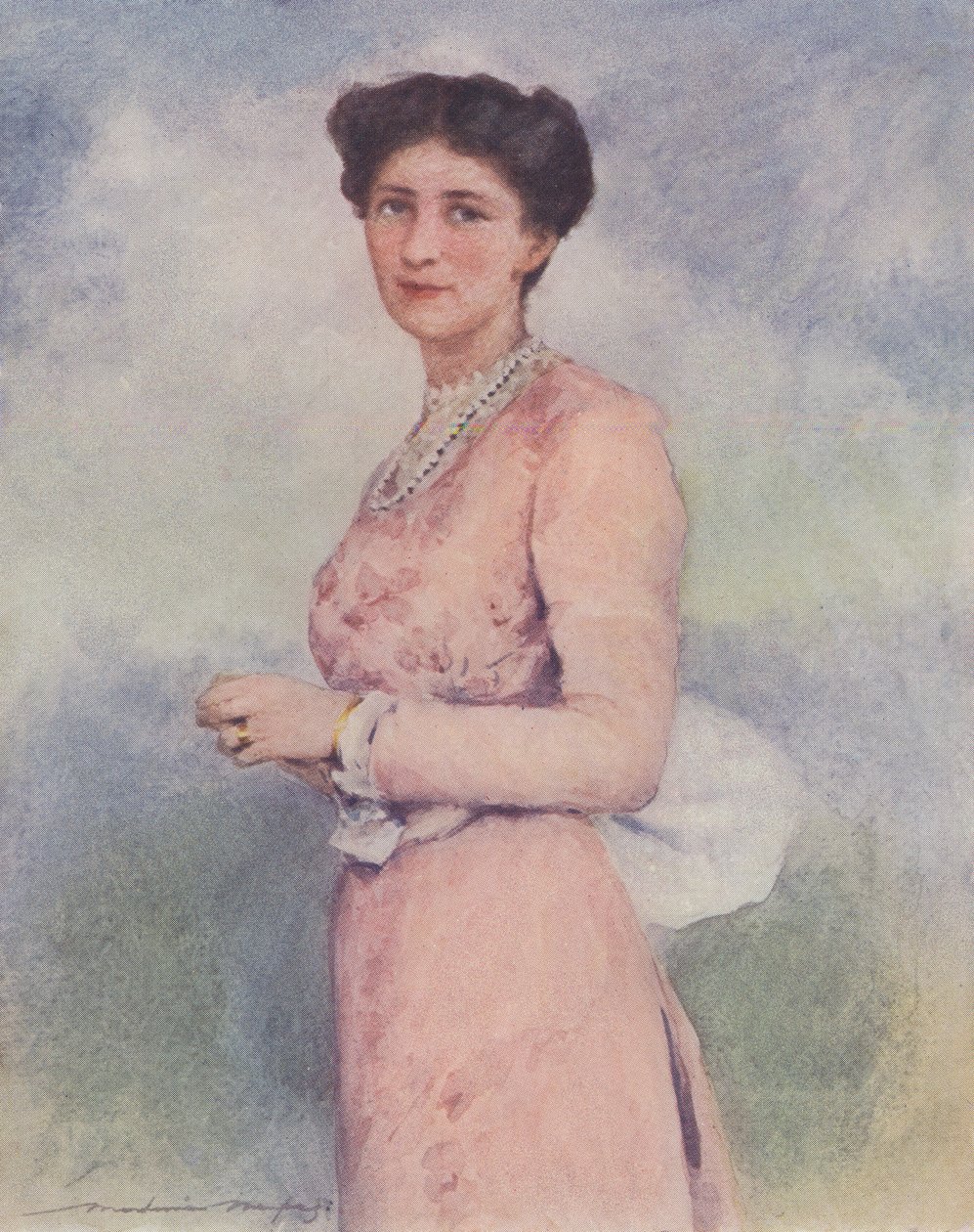 Mary Curzon Barones van Kedleston door Mortimer Ludington Menpes