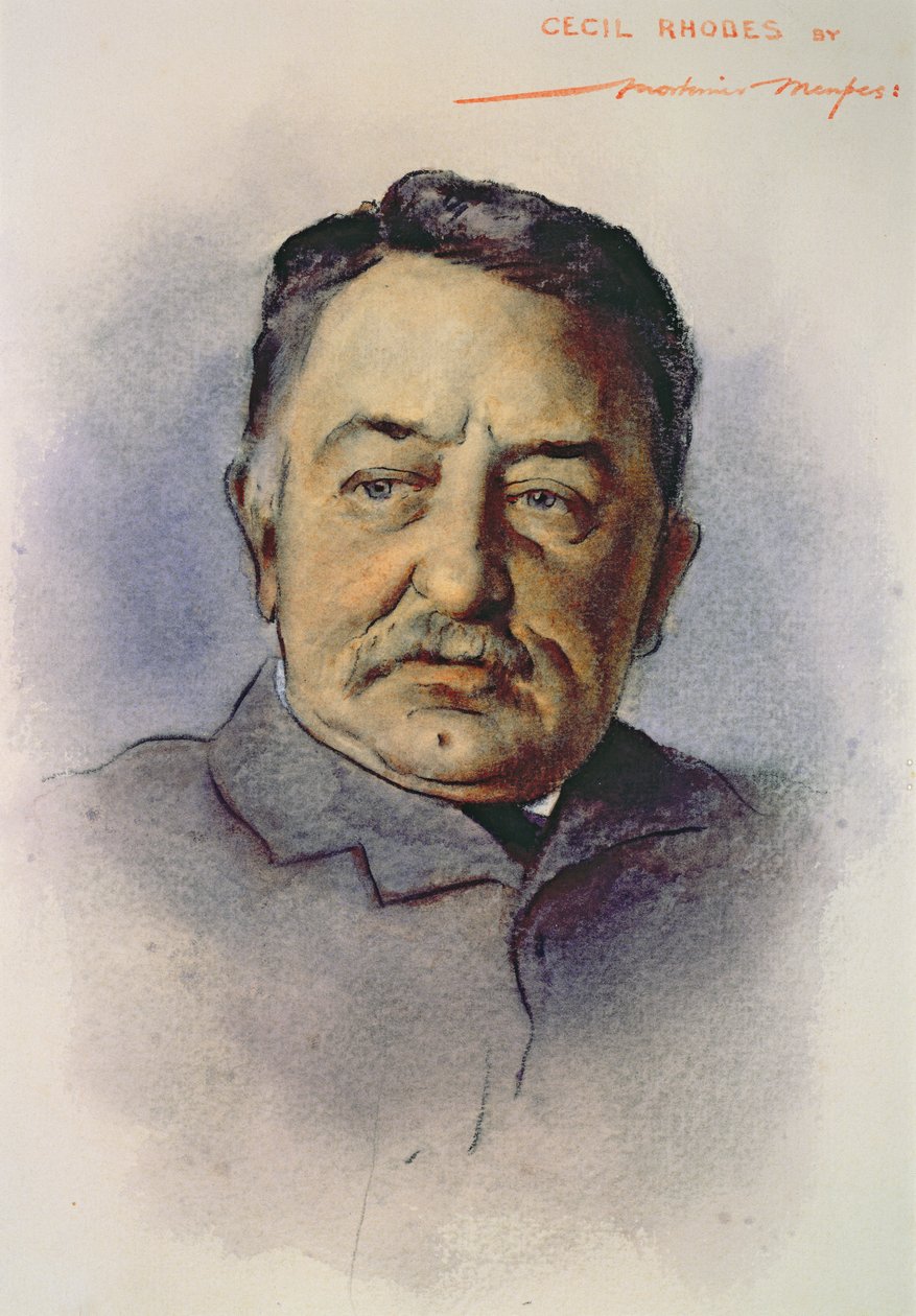 Portret van Cecil Rhodes (1853-1902) door Mortimer Ludington Menpes