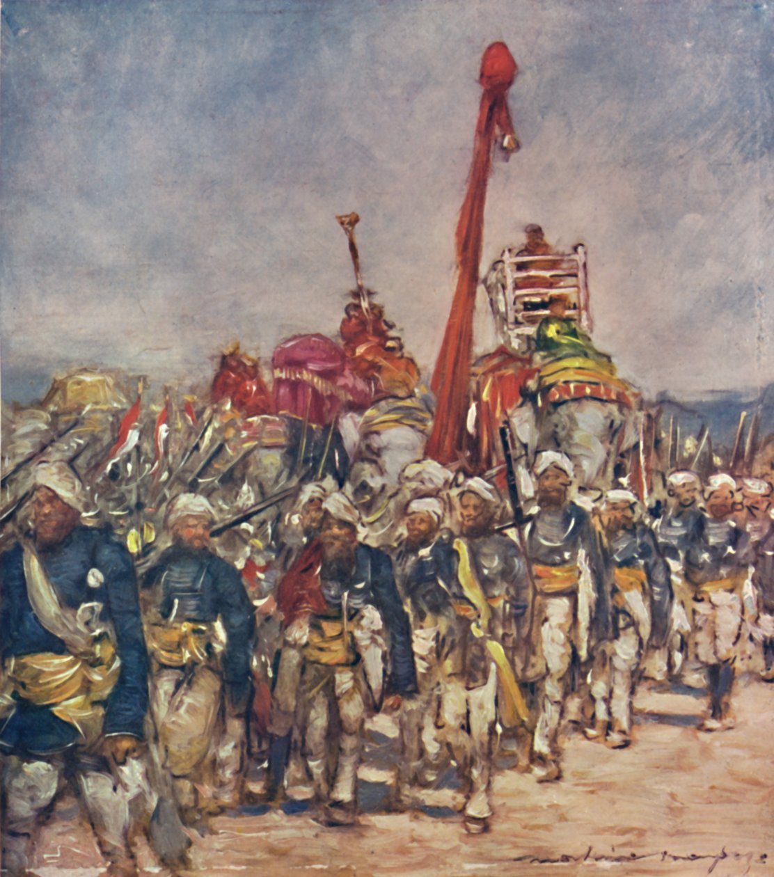 Een Typische Groep in de Optocht van de Retainers, 1903 door Mortimer L Menpes