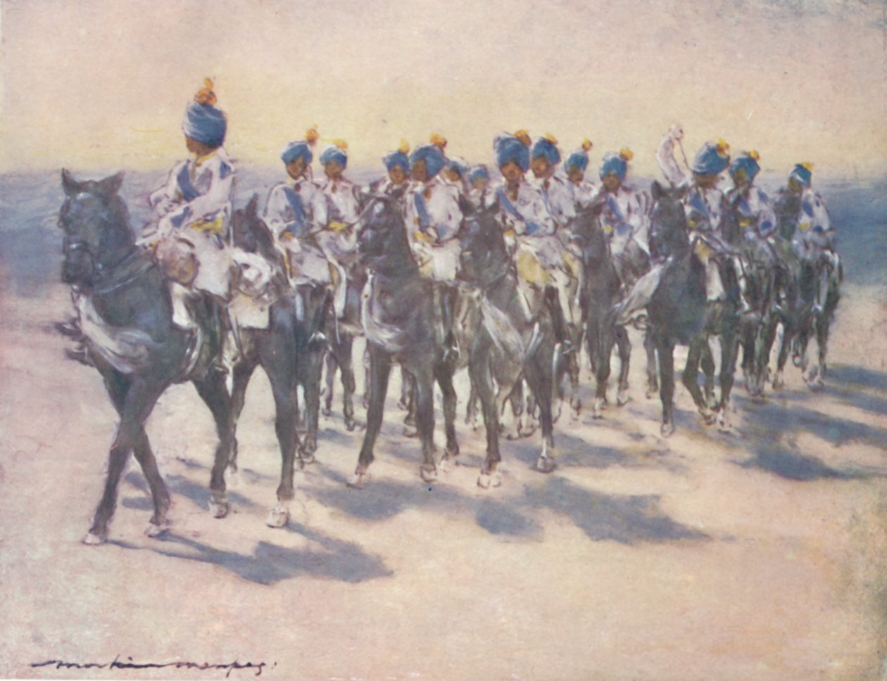 Het keizerlijk cadettenkorps bij de Durbar, 1903 door Mortimer L Menpes