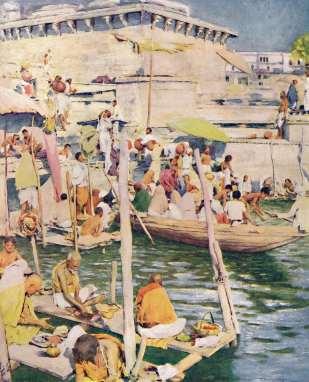 Benares, 1905 door Mortimer Ludington Menpes