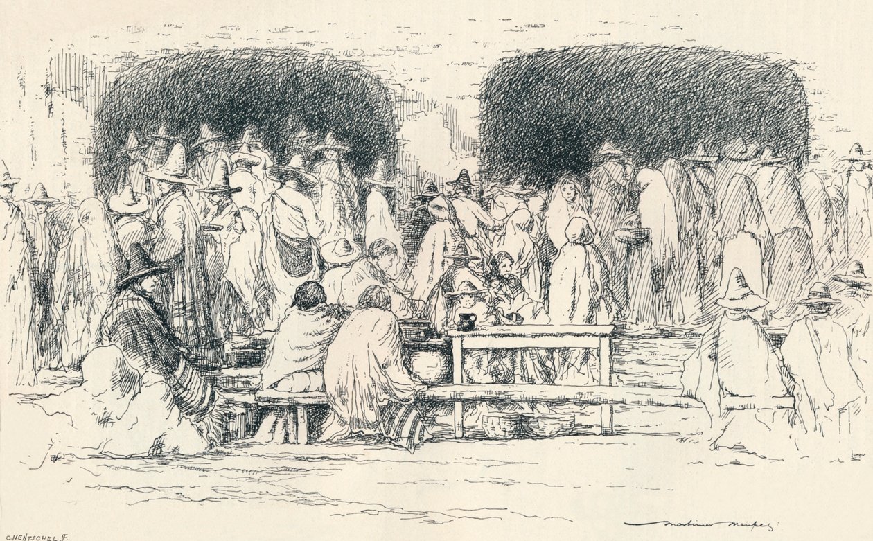 Middag in Puebla, c1895, 1896 door Mortimer Ludington Menpes
