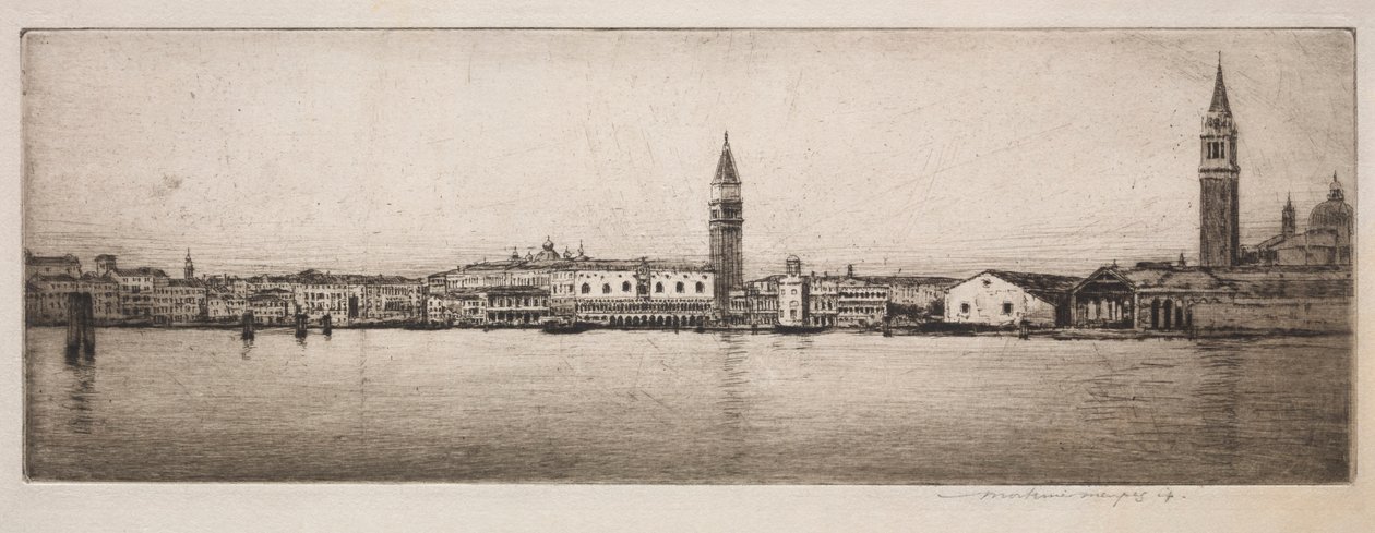 Bassin van San Marco, Venetië, 1910 door Mortimer Menpes