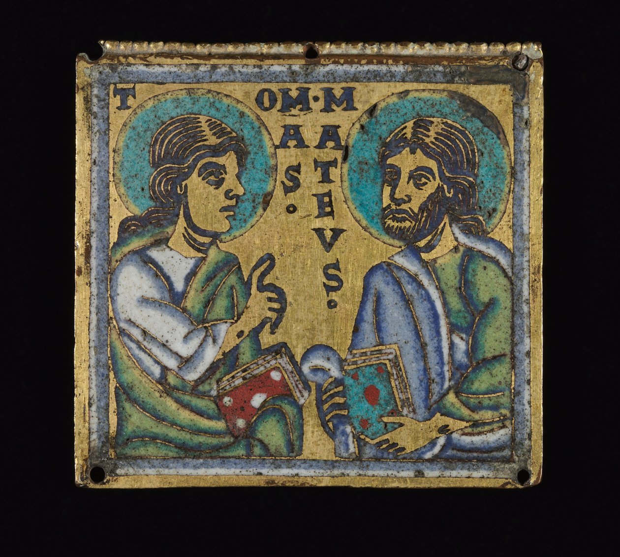 Plaquette met Afbeelding van St. Thomas en St. Mattheüs, ca. 1160 door Mosan School