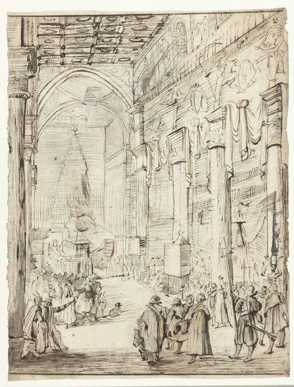 Katafalk van Keizer Matthias van Oostenrijk door Moses Ter Borch