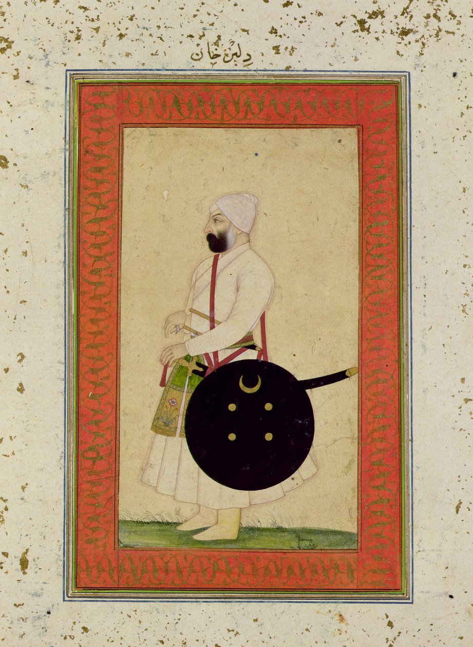 Portret van Dilir Khan, ca. 1760, uit het Grote Clive Album door Mughal School
