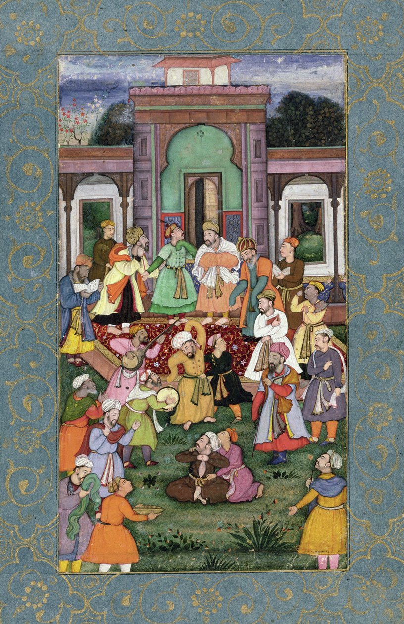 Groep draaiende derwisjen, uit het Grote Clive Album, ca. 1595 door Mughal School