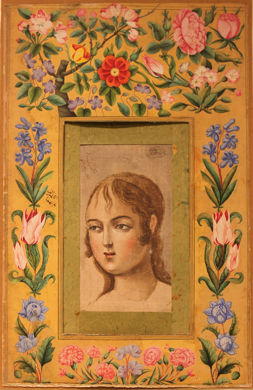 Schilderij van een jonge schoonheid door Muhammad Sadiq