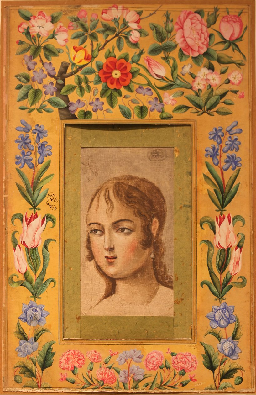 Schilderij van een jonge schoonheid, Iran, 1740s-50s door Muhammad Sadiq