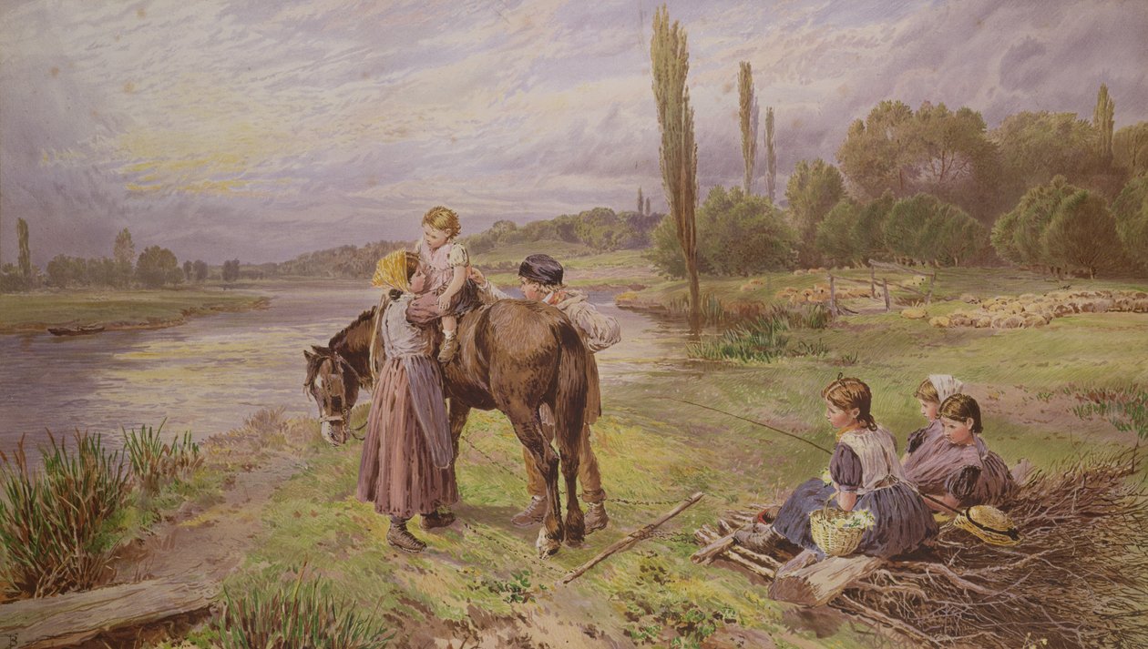 De rit op de pony door Myles Birket Foster