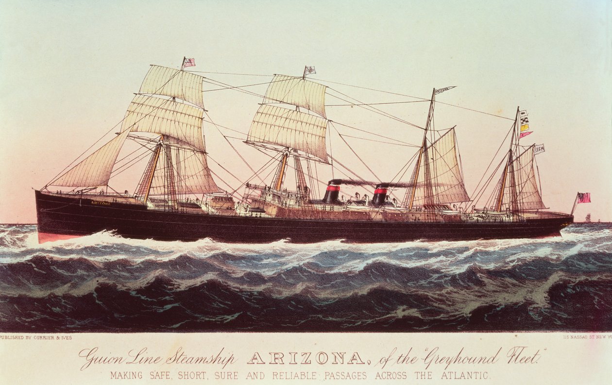 Guion Line stoomschip Arizona, van de 