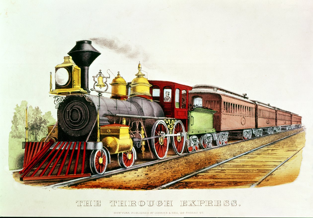 De sneltrein door N. and Ives, J.M. Currier