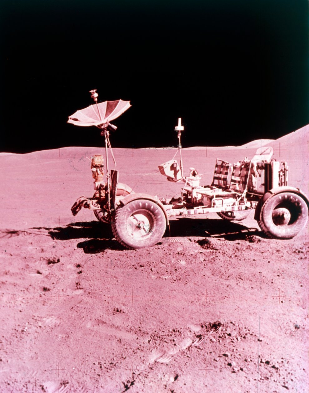 Het eerste maanvoertuig, Apollo 15, juli 1971 door NASA Images
