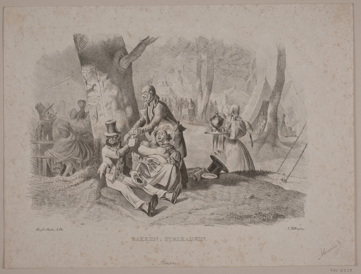 De heuvel in Dyrehaven door N.B. Krossing