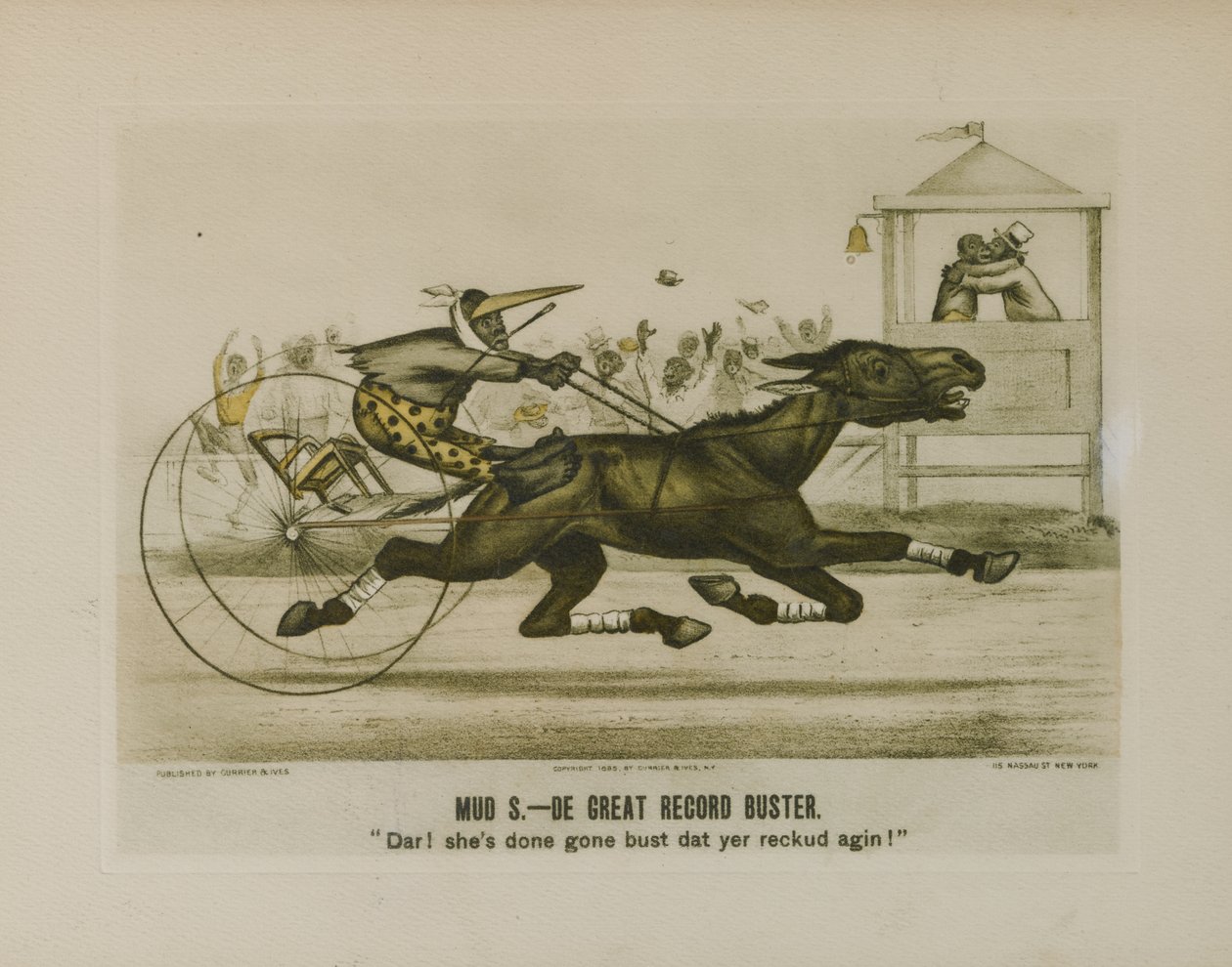 Mud S. - De grote recordbreker door N. & Ives J.M.(1824-95) (after) Currier
