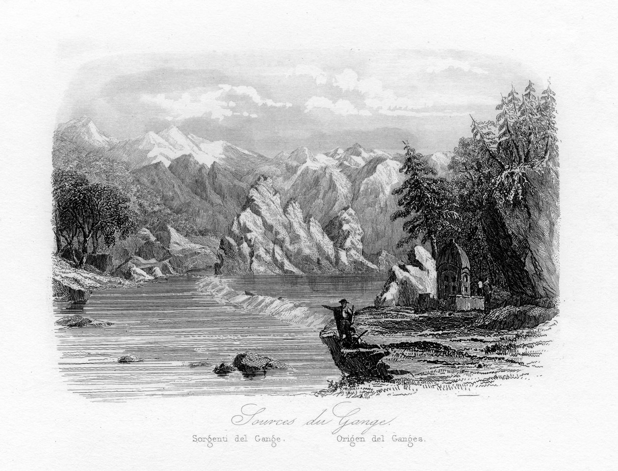 Bron van de Ganges, India door N. Remond
