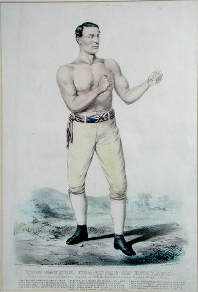 Tom Sayers, Kampioen van Engeland, gepubliceerd 1860 door Currier and Ives