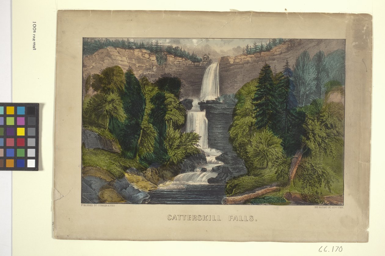 Catterskill Falls door N. and Ives J.M. (1824 95) Currier