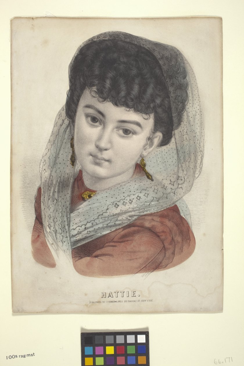 Hattie door N. and Ives J.M. (1824 95) Currier