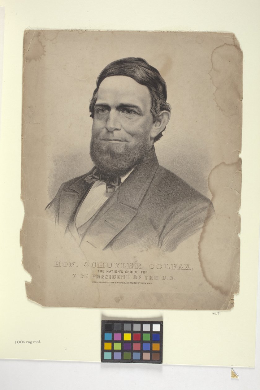Hon. Schuyler Colfax door N. and Ives J.M. (1824 95) Currier
