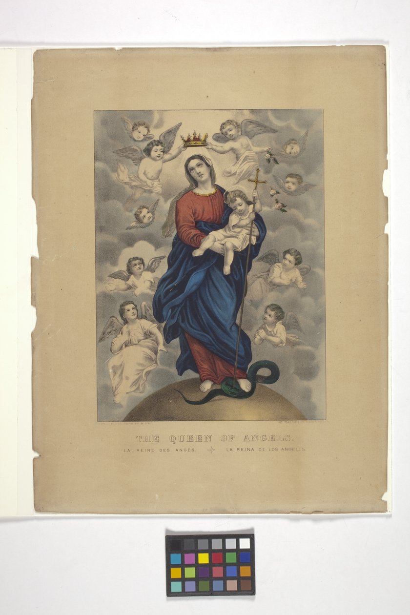 Koningin Der Engelen door N. and Ives J.M. (1824 95) Currier