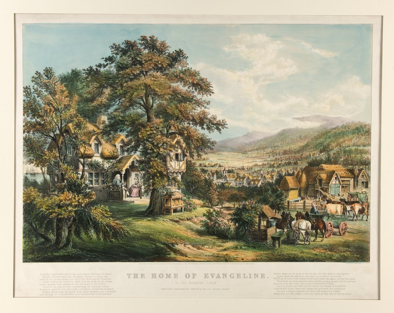 Het Huis van Evangeline door Currier and Ives