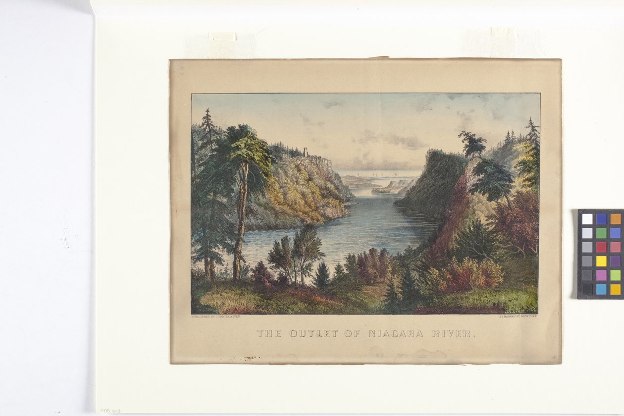 De Uitlaat Van De Niagara Rivier door N. and Ives J.M. (1824 95) Currier