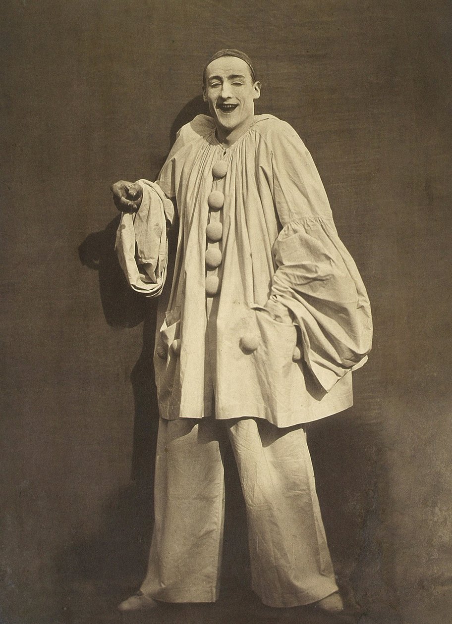Pierrot Lachend (Charles Deburau), foto door Nadar, ca. 1855 door Nadar