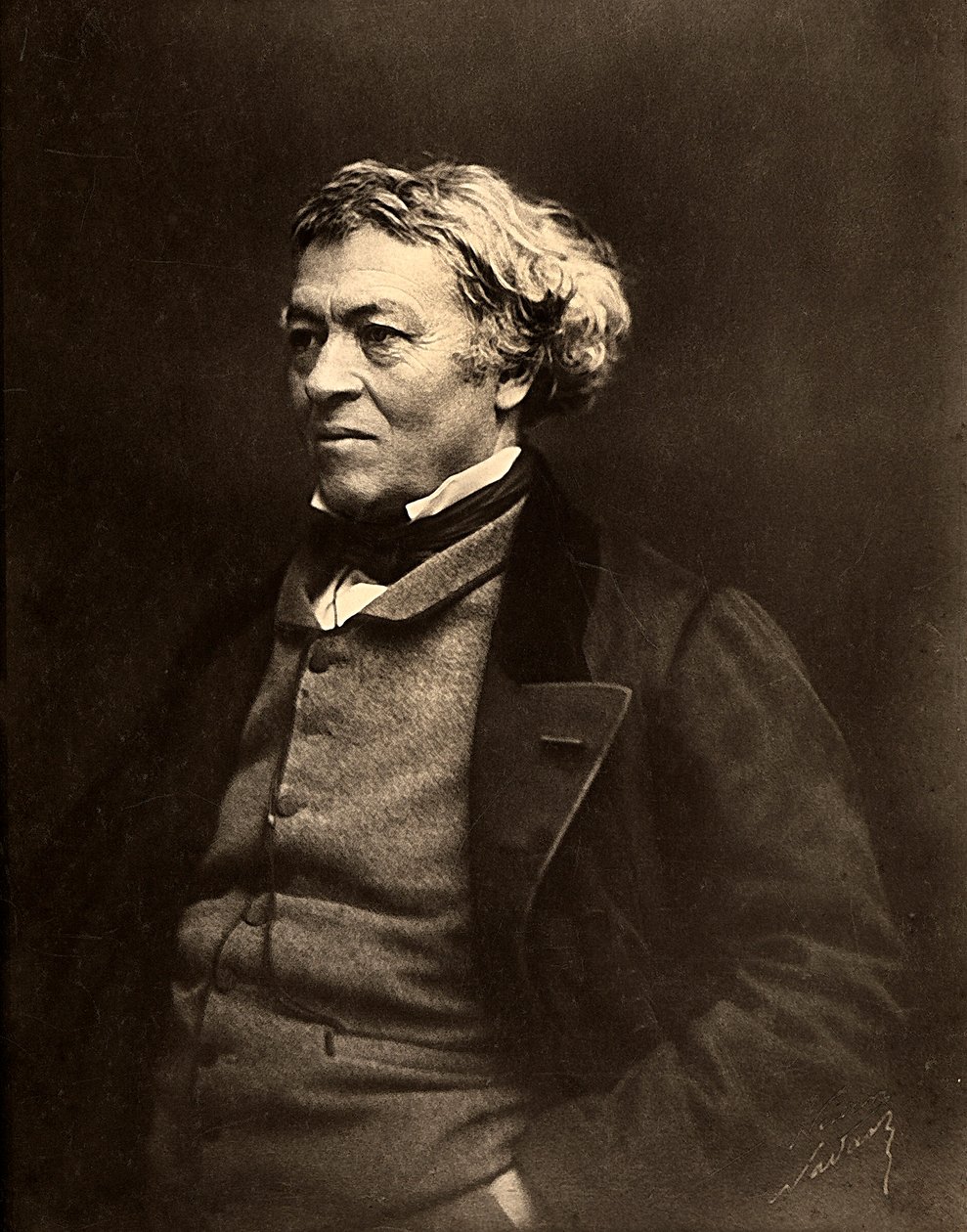 Portret van de Franse schilder, Jean Baptiste Camille Corot door Nadar