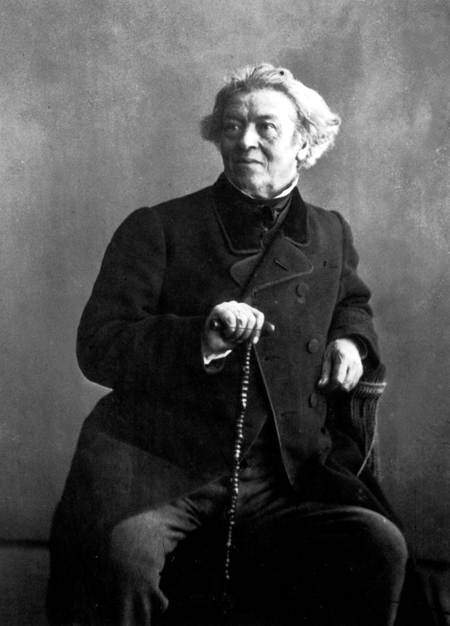Franse schilder Camille Corot gefotografeerd door Nadar door Nadar