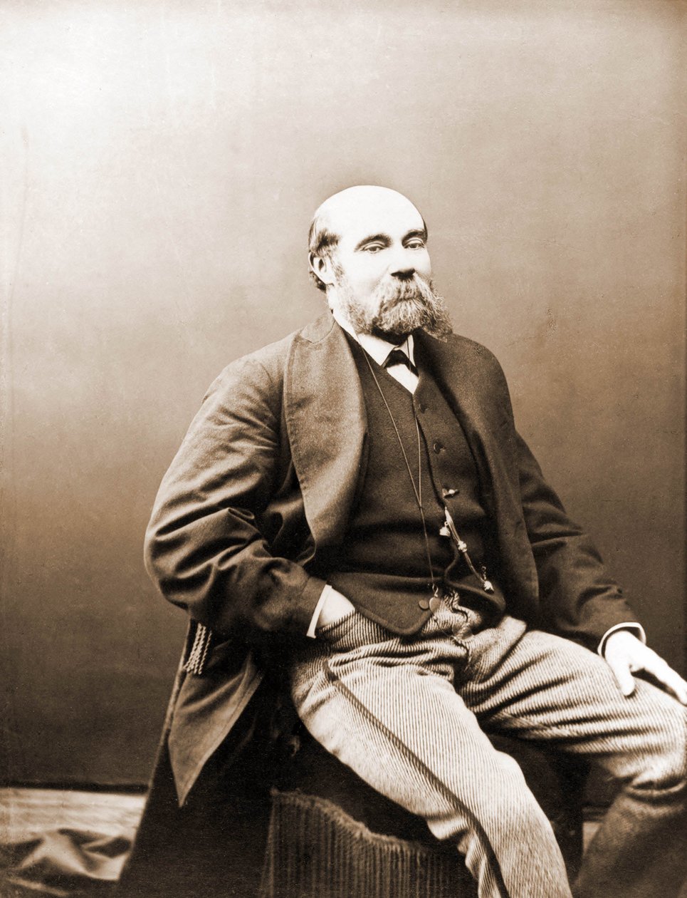 Portret van Paul Féval, feuilletonist uit de periode van Gaboriau en Ponson du Terrail 1817-1887 (foto) door Nadar