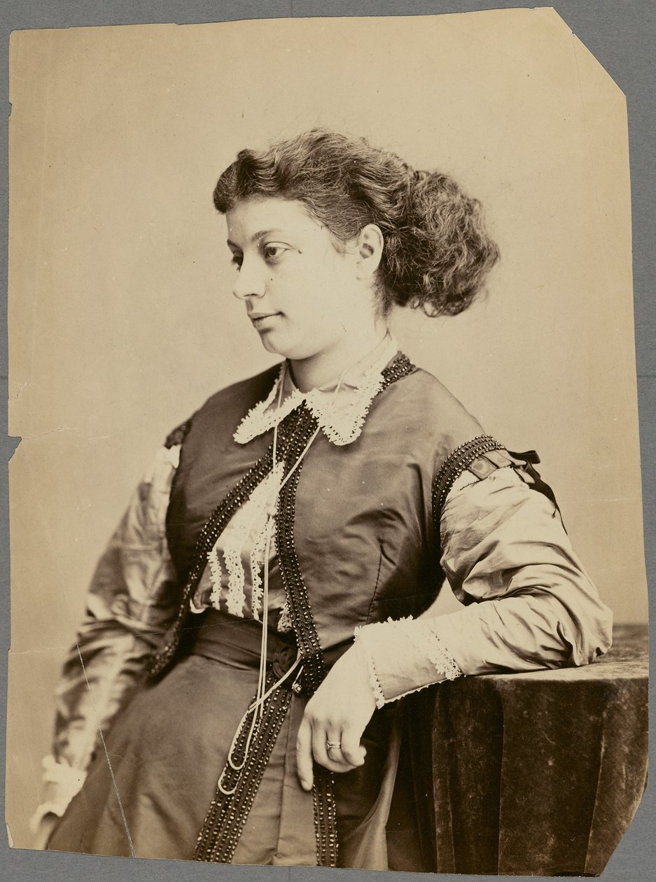 Mevr. Lina Sand [née Calamatta] door Nadar [Gaspard Félix Tournachon]