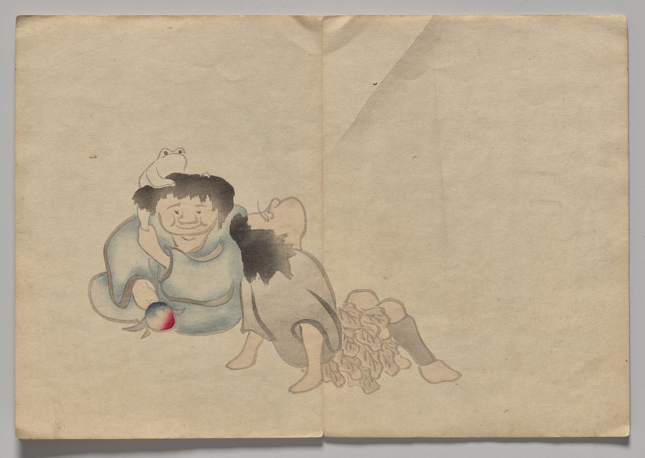 Scène uit Het Kōrin Prentenboek (Deel 2) door Nakamura Hochu
