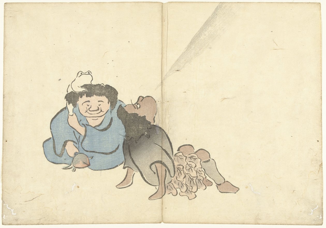 Tekka en Gama (Prentenalbum van Korin) door Nakamura Hochu