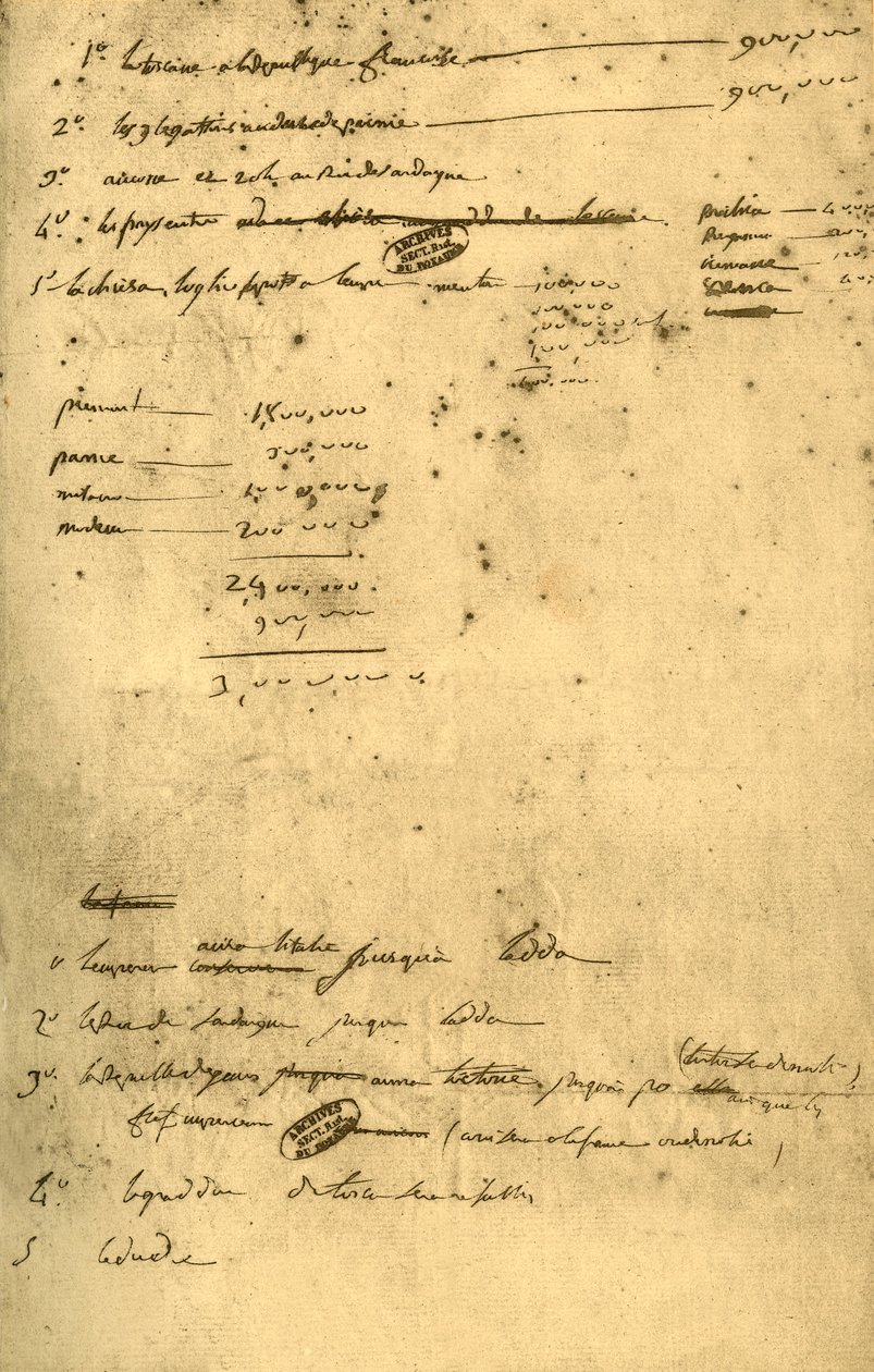 Aantekeningen over het Verdrag van Leoben, maart 1797 door Napoleon Bonaparte I