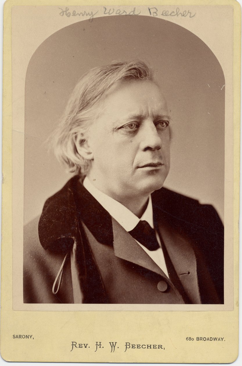 Henry Ward Beecher, Amerikaanse geestelijke, sociaal hervormer door Napoleon Sarony
