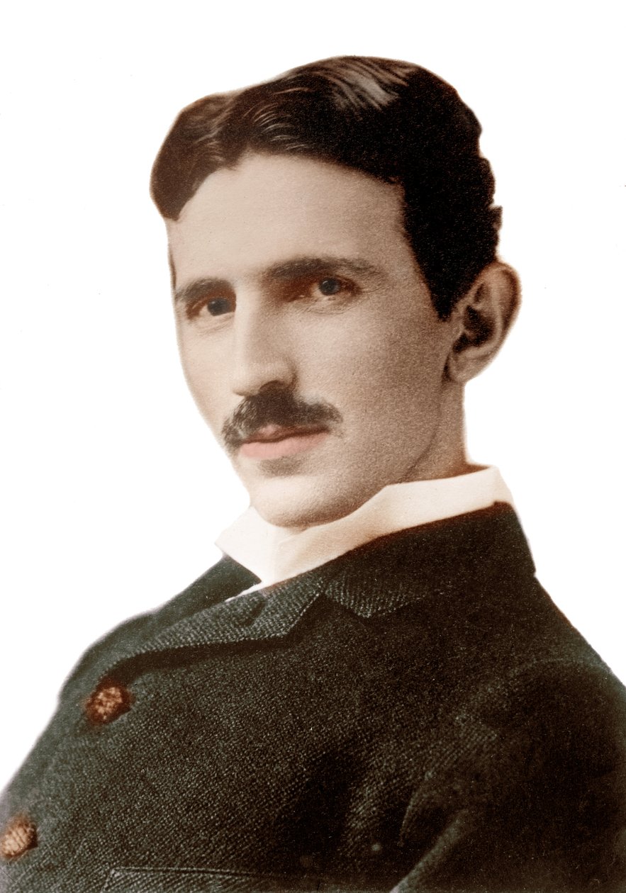 Portret van Nikola Tesla (1856-1943) - Kroatisch geboren Servische ingenieur, natuurkundige en uitvinder - Fotografie door Napoleon Sarony (1821-1896) 1890 door Napoleon Sarony
