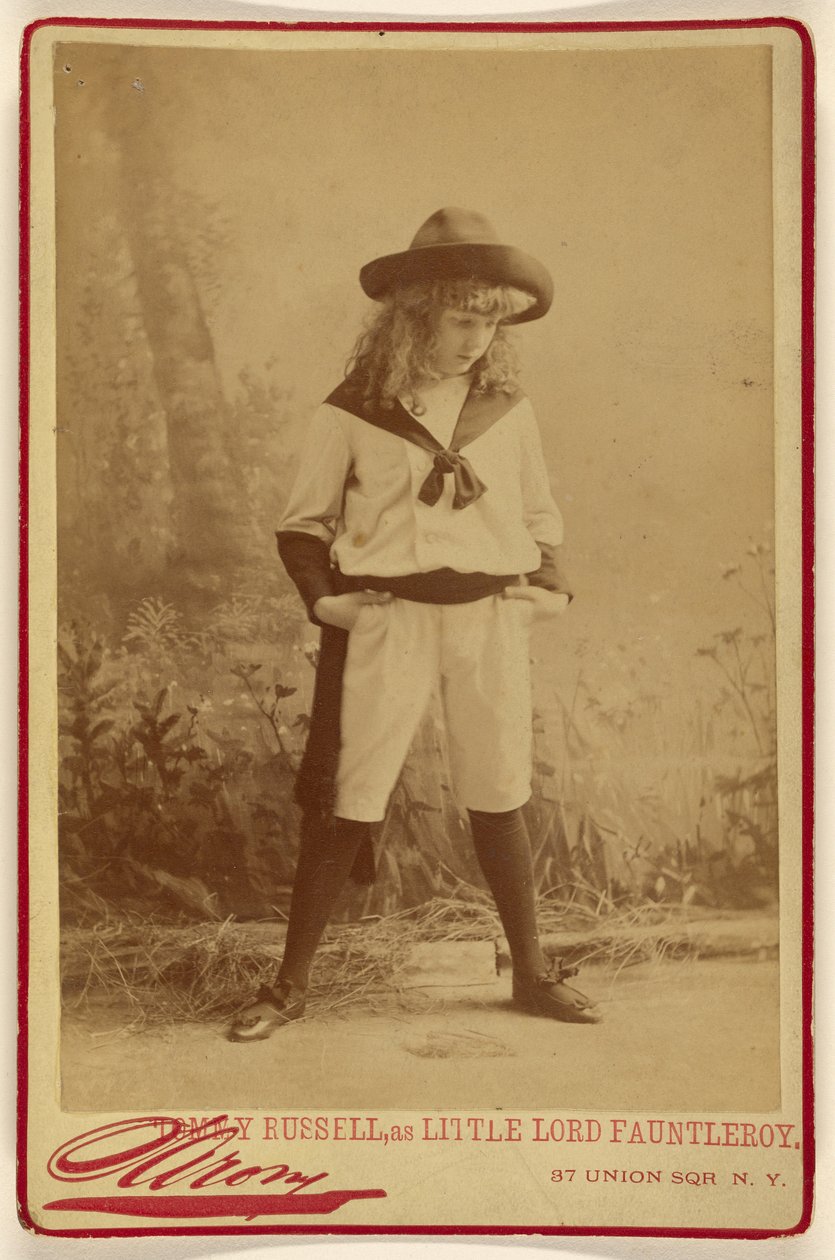 Tommy Russell, als Little Lord Fauntleroy door Napoleon Sarony